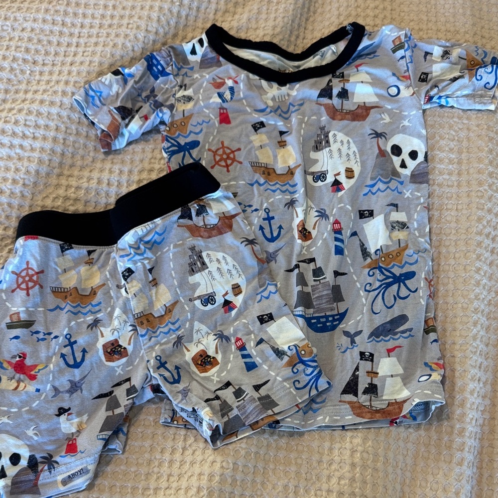Little Sleepies 2-piece Shorts Pirate Map Pajamas 3T